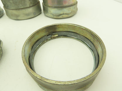 Steel City 3 1/2" EMT Compression Connector Steel 1 Shorter Length Lot of 6