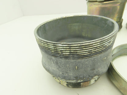 Steel City 3 1/2" EMT Compression Connector Steel 1 Shorter Length Lot of 6