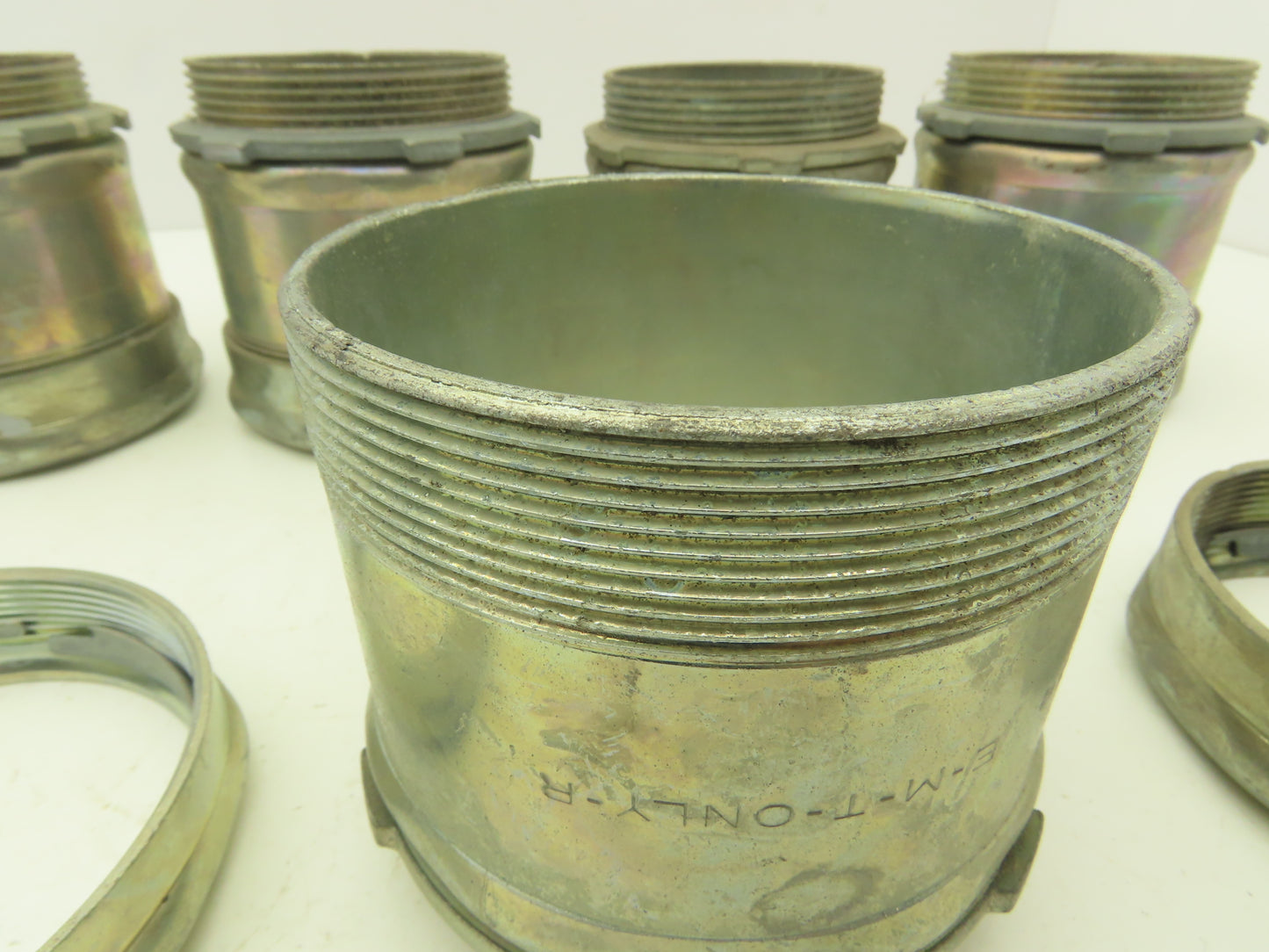 Steel City 3 1/2" EMT Compression Connector Steel 1 Shorter Length Lot of 6