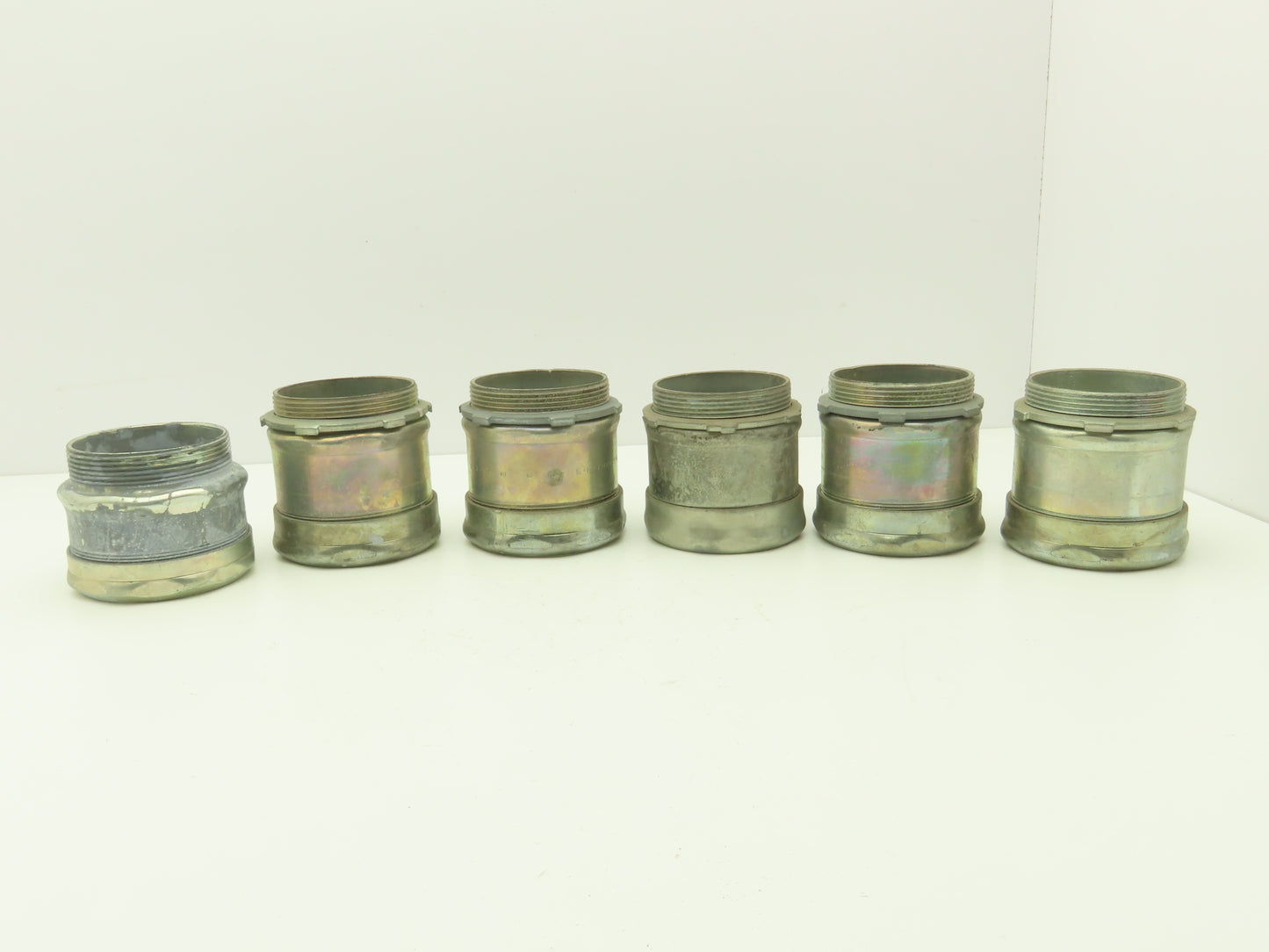 Steel City 3 1/2" EMT Compression Connector Steel 1 Shorter Length Lot of 6