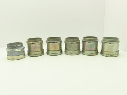 Steel City 3 1/2" EMT Compression Connector Steel 1 Shorter Length Lot of 6