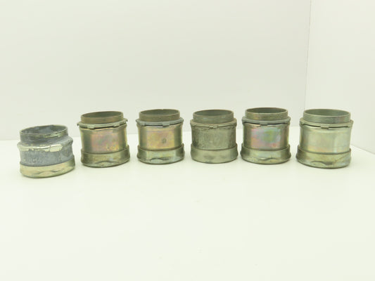Steel City 3 1/2" EMT Compression Connector Steel 1 Shorter Length Lot of 6