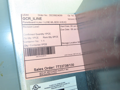 Square D HCP I-Line Panelboard 800A 480V 42 Space Main Lug HC4268WP 3R Type