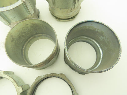3 1/2" EMT Conduent Compression Connector Steel W Cast Iron Nut Lot of 4