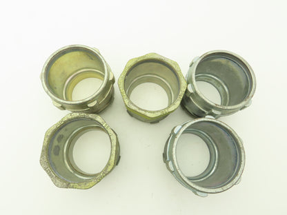 3-1/2" EMT Conduent Compression Connector Assorted 2 Insulated Throat Lot of 5
