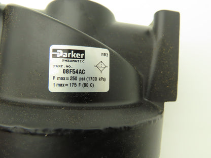 Parker 08F54AC Pneumatic Air Filter 1" NPT 250PSI