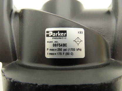 Parker 08F54BC Pneumatic Air Filter 1" NPT 250PSI