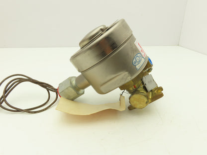 Asco 206 381 3RF Bronze Solenoid Valve Air or Inert Gas 2-Way 1/4" NPT 125VDC