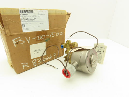 Asco 206 381 3RF Bronze Solenoid Valve Air or Inert Gas 2-Way 1/4" NPT 125VDC