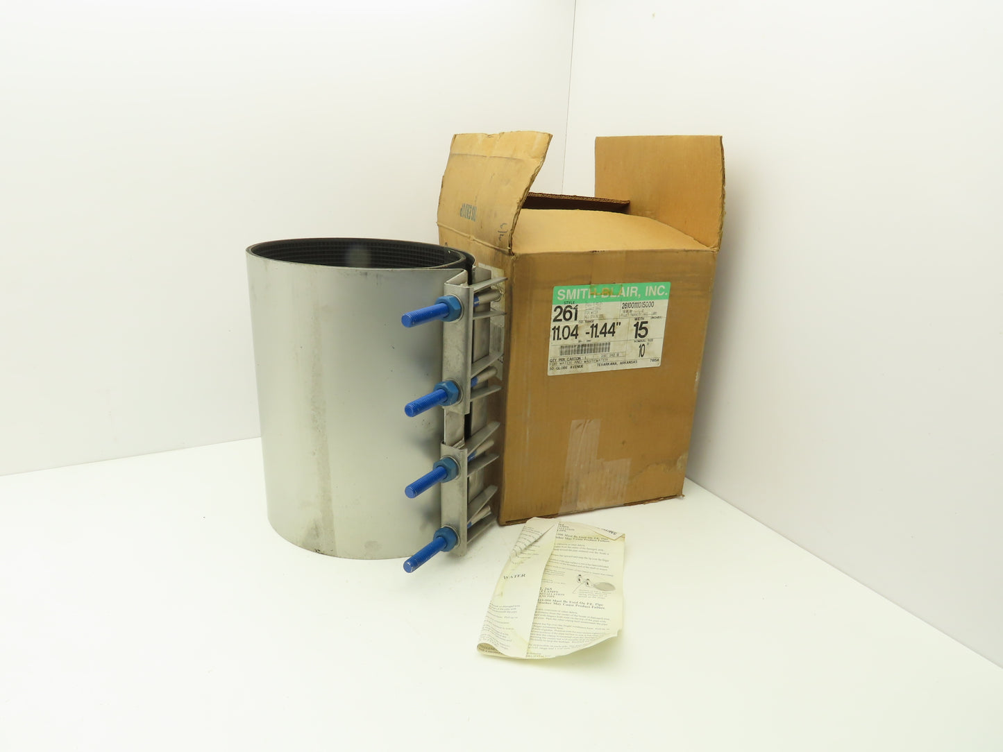 Smith Blair 26100111015000 Stainless Steel Pipe Repair Clamp 10" 4-Bolt 15" Wide