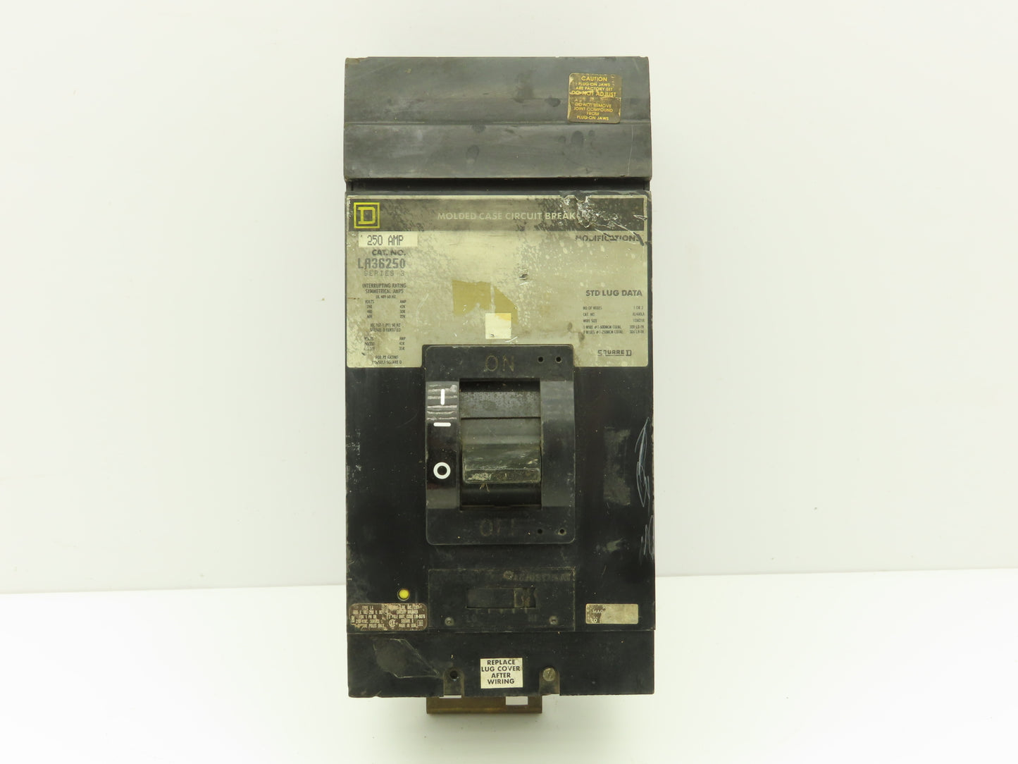 Square D LA36250 I-Line Circuit Breaker 250A 600V 3 Pole Series 3 Gray Face