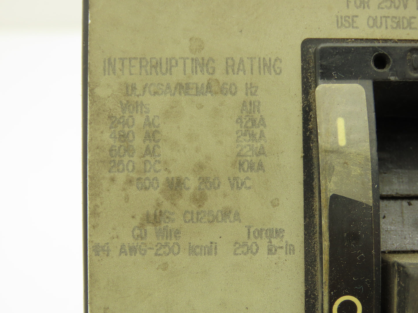 Square D KAL36150 Molded Case Circuit Breaker 150 Amp 3 Pole 600V Type KAL