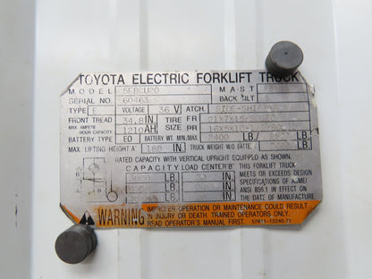 Toyota 14320-U2090-71A Electric Forklift Hydraulic Pump Motor 36/48V 13/10kW