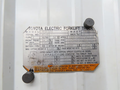 Toyota 14520-U1090-71 Forklift Hydraulic Pump Motor Power Steering 36/48V