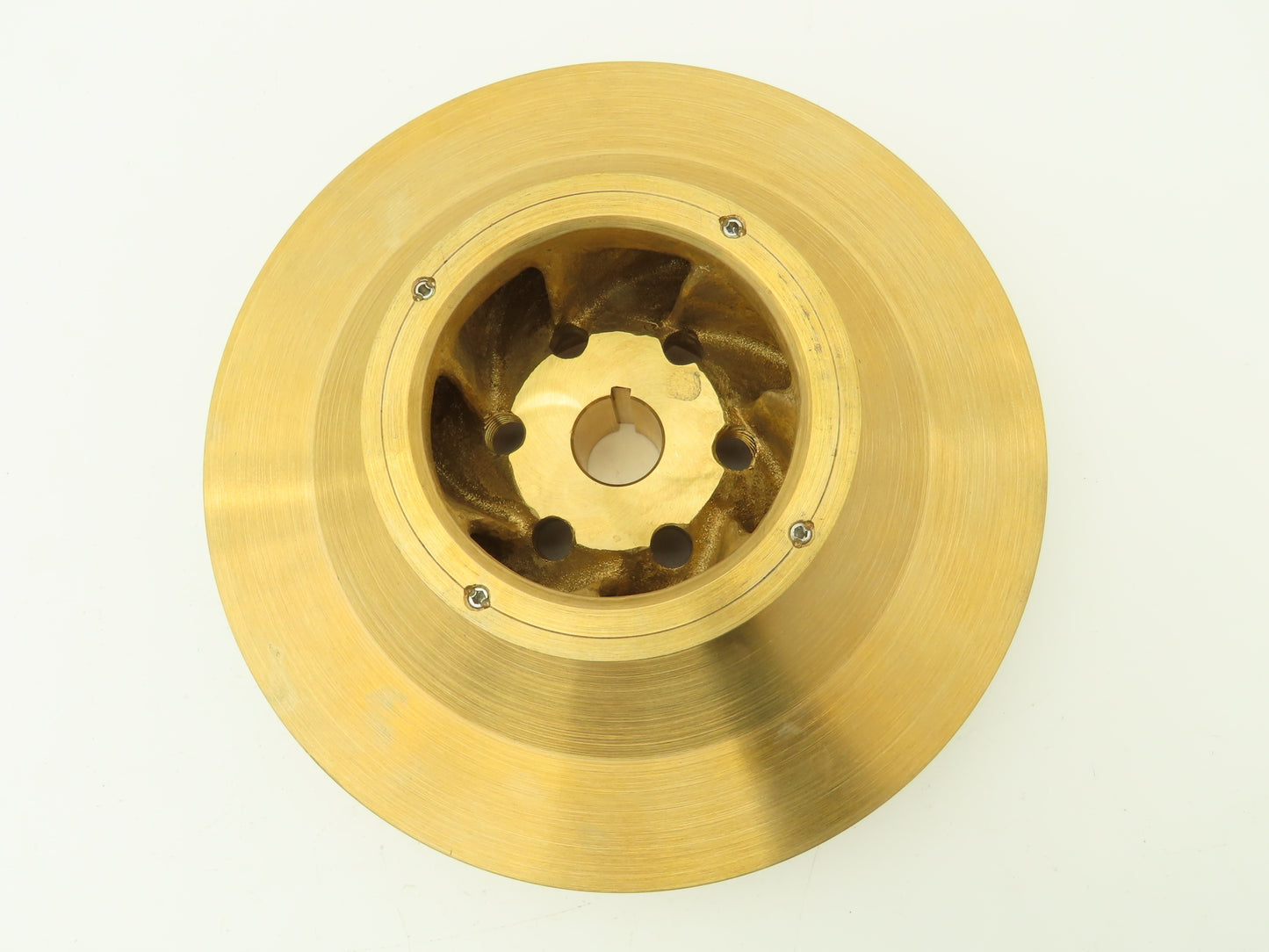 Worthington 905211-05 Centrifugal Pump Impeller Brass Bronze 1-1/8"Bore 10.75"OD