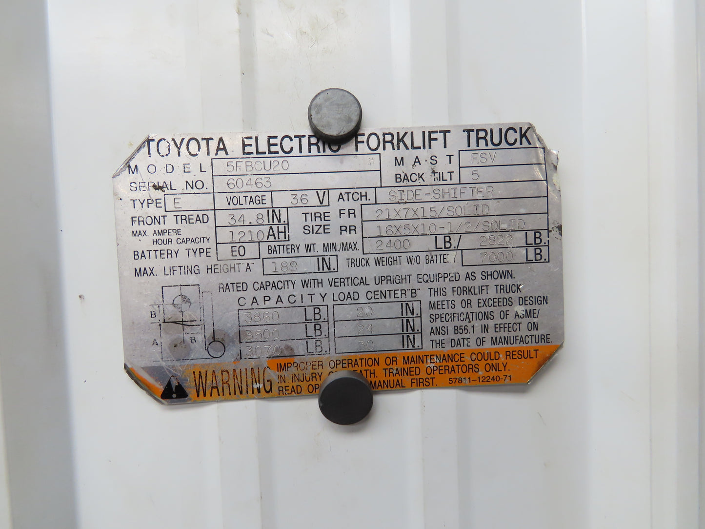 Toyota 5FBCU20 Electric Forklift Rear Axle Dual Hydraulic Steering Assembly