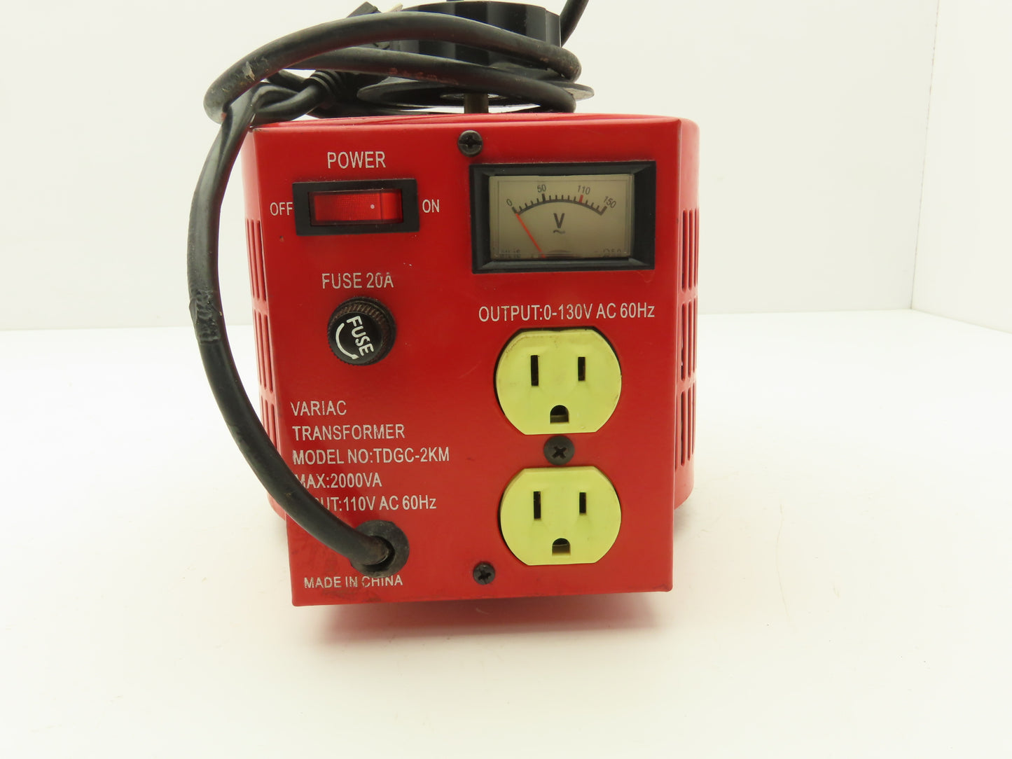 Variac TDGC-2KM Variable Voltage Transformer 2000VA 115V Input 0-130VAC Output