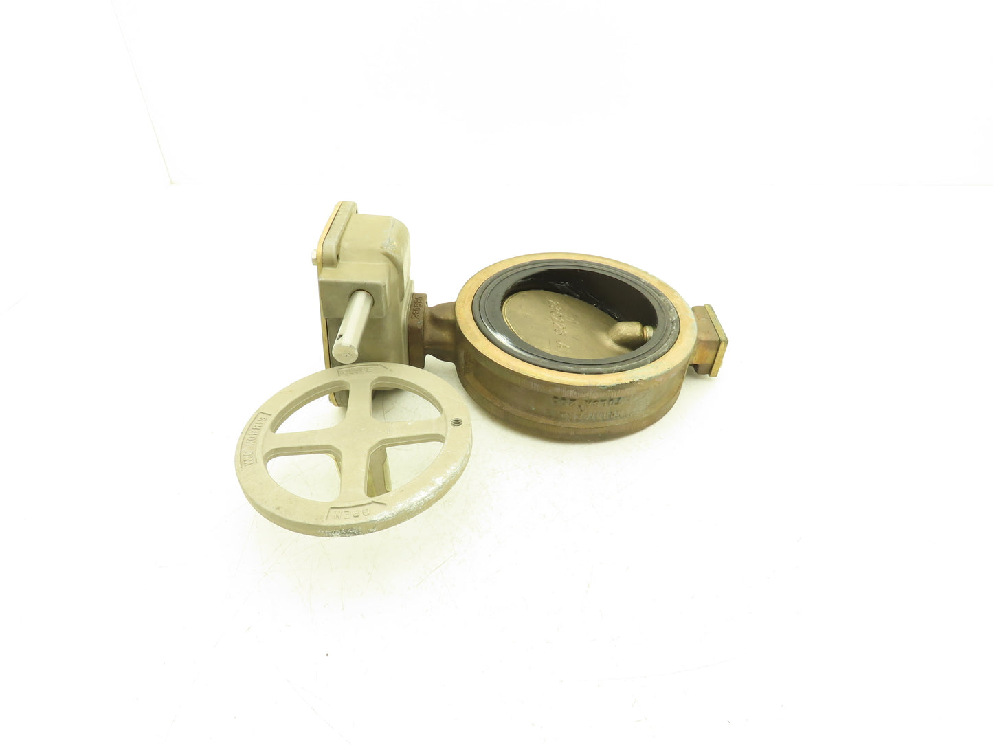 Norriseal MIL-V-22133  5" Brass Bronze Wafer Butterfly Valve w/Gear Operator