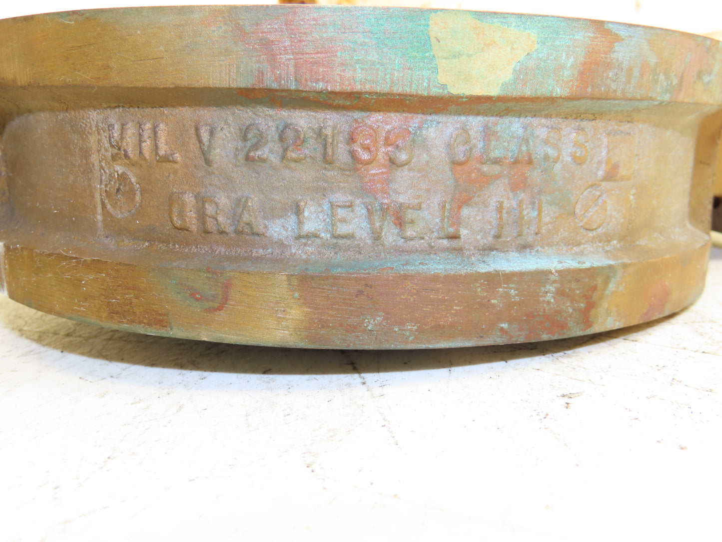 Norriseal MIL-V-22133  5" Brass Bronze Wafer Butterfly Valve w/Gear Operator