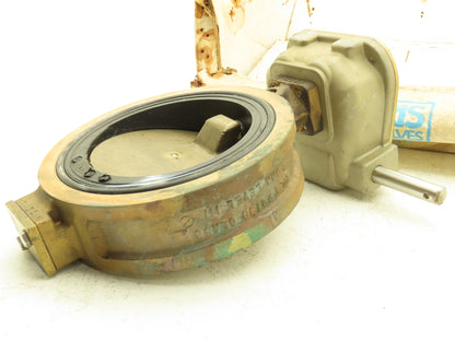 Norriseal MIL-V-22133  5" Brass Bronze Wafer Butterfly Valve w/Gear Operator