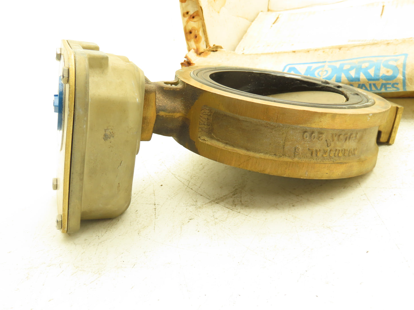 Norriseal MIL-V-22133  5" Brass Bronze Wafer Butterfly Valve w/Gear Operator