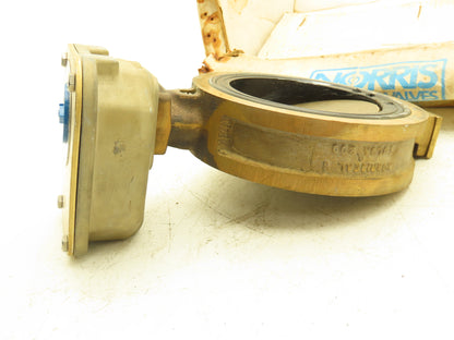 Norriseal MIL-V-22133  5" Brass Bronze Wafer Butterfly Valve w/Gear Operator