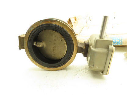 Norriseal MIL-V-22133  5" Brass Bronze Wafer Butterfly Valve w/Gear Operator