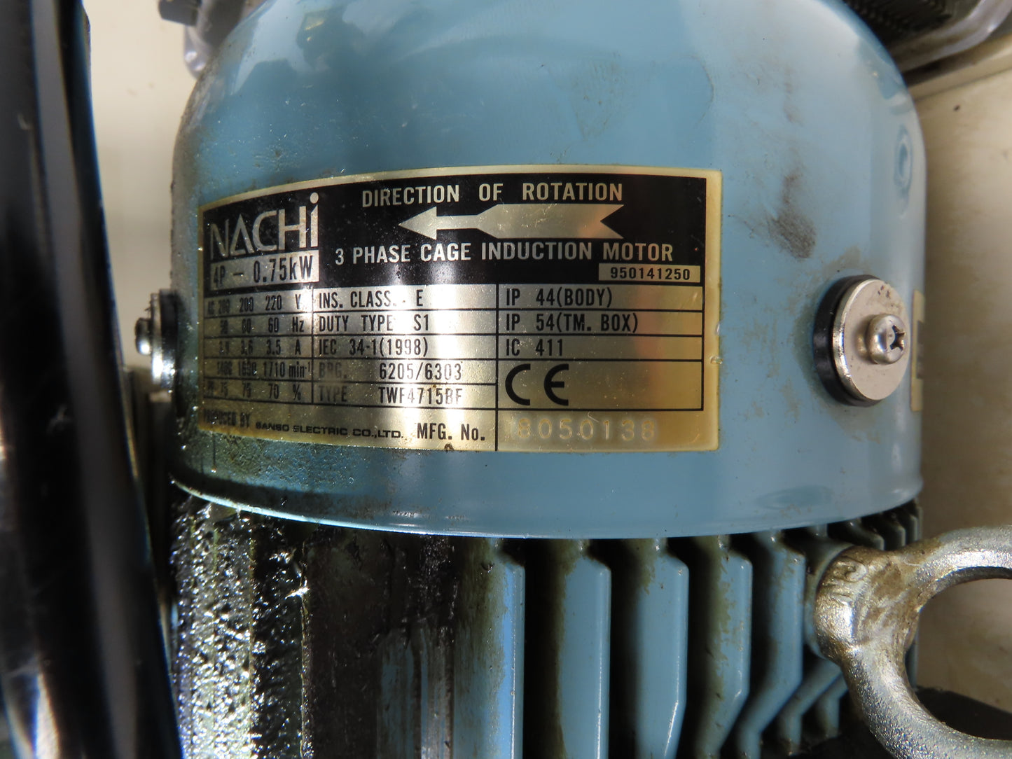 Nachi UVN-1A-0A2-0.7-4-11 Hydraulic Uni Pump Power Unit 10L 3.8GPM 220V 3PH