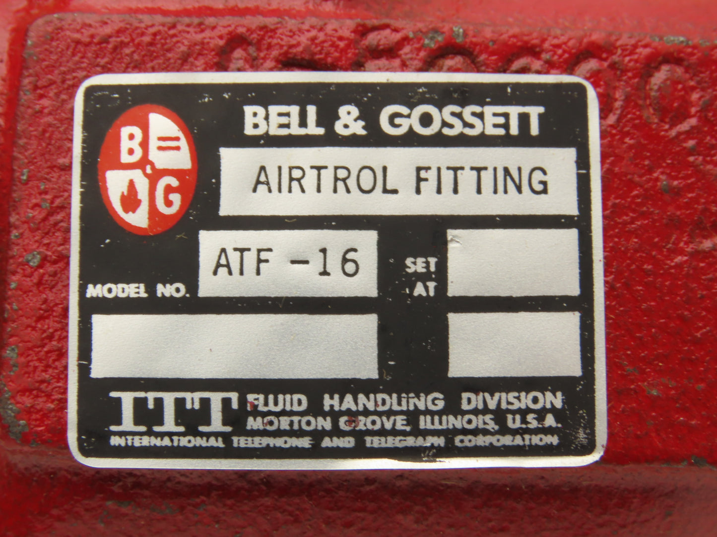 Bell & Gossett ATF-16 Airtrol Tank Vent Valve 3/4"NPT F x 1/2" M Max 175PSI