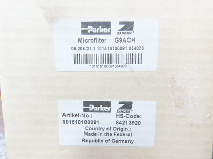 Parker Zander G9ACH 09.208/31.1 Pneumatic Air Filter 3/4" NPT 232PSI 2010A