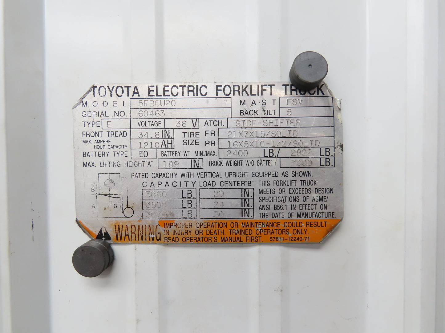 Toyota HP-5084 Hydraulic Power Steering Pump Removed From 5FBCU20