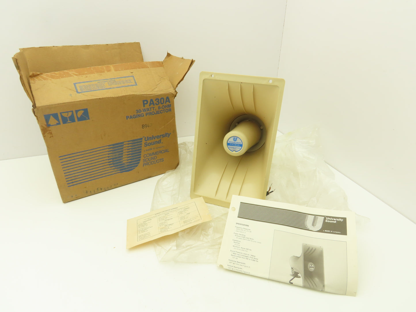 Valcom PA30A Paging Horn PA Amplified Loudspeaker 30W 25/70VDC Adjustable Mount