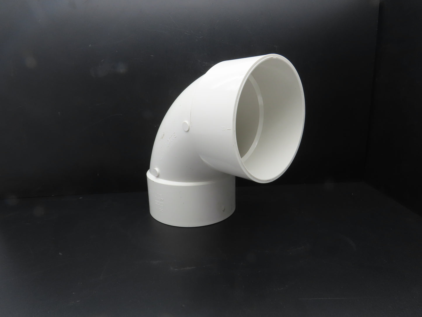 Charlotte PVC 00300 1800 8" DWV 90 Deg Elbow 1/4 Hub x Hub Schedule 40 NSF White