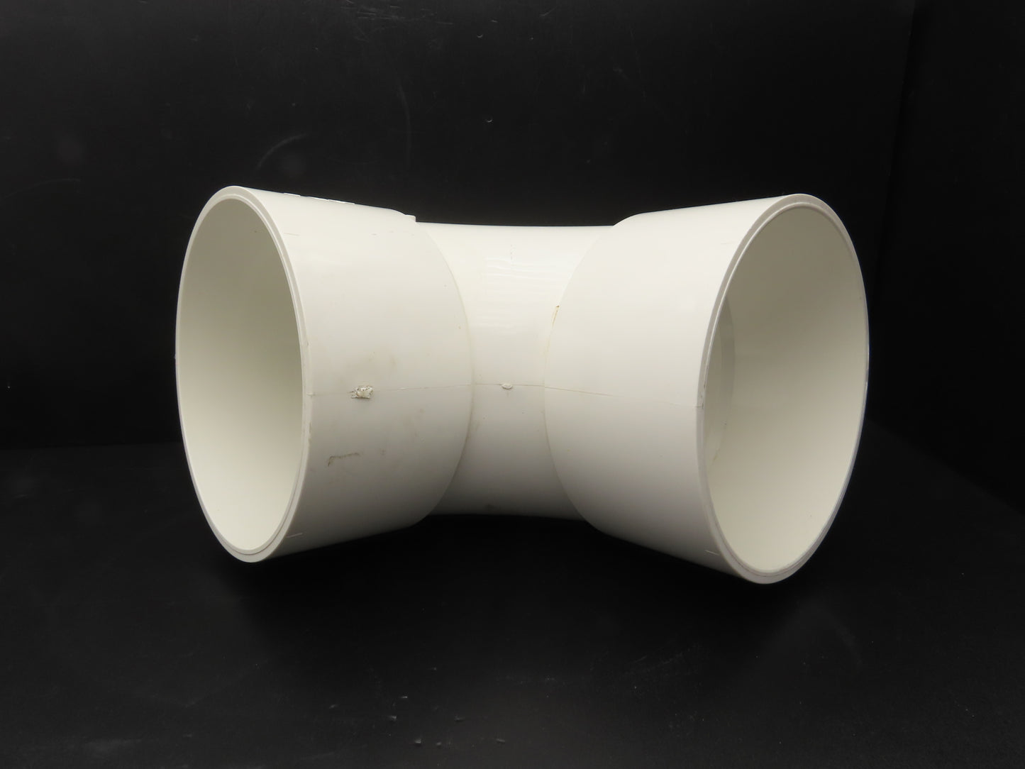 Charlotte PVC 00300 1800 8" DWV 90 Deg Elbow 1/4 Hub x Hub Schedule 40 NSF White