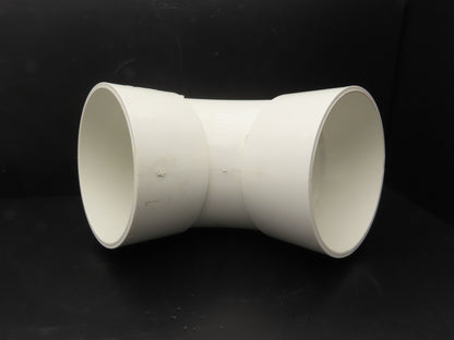 Charlotte PVC 00300 1800 8" DWV 90 Deg Elbow 1/4 Hub x Hub Schedule 40 NSF White