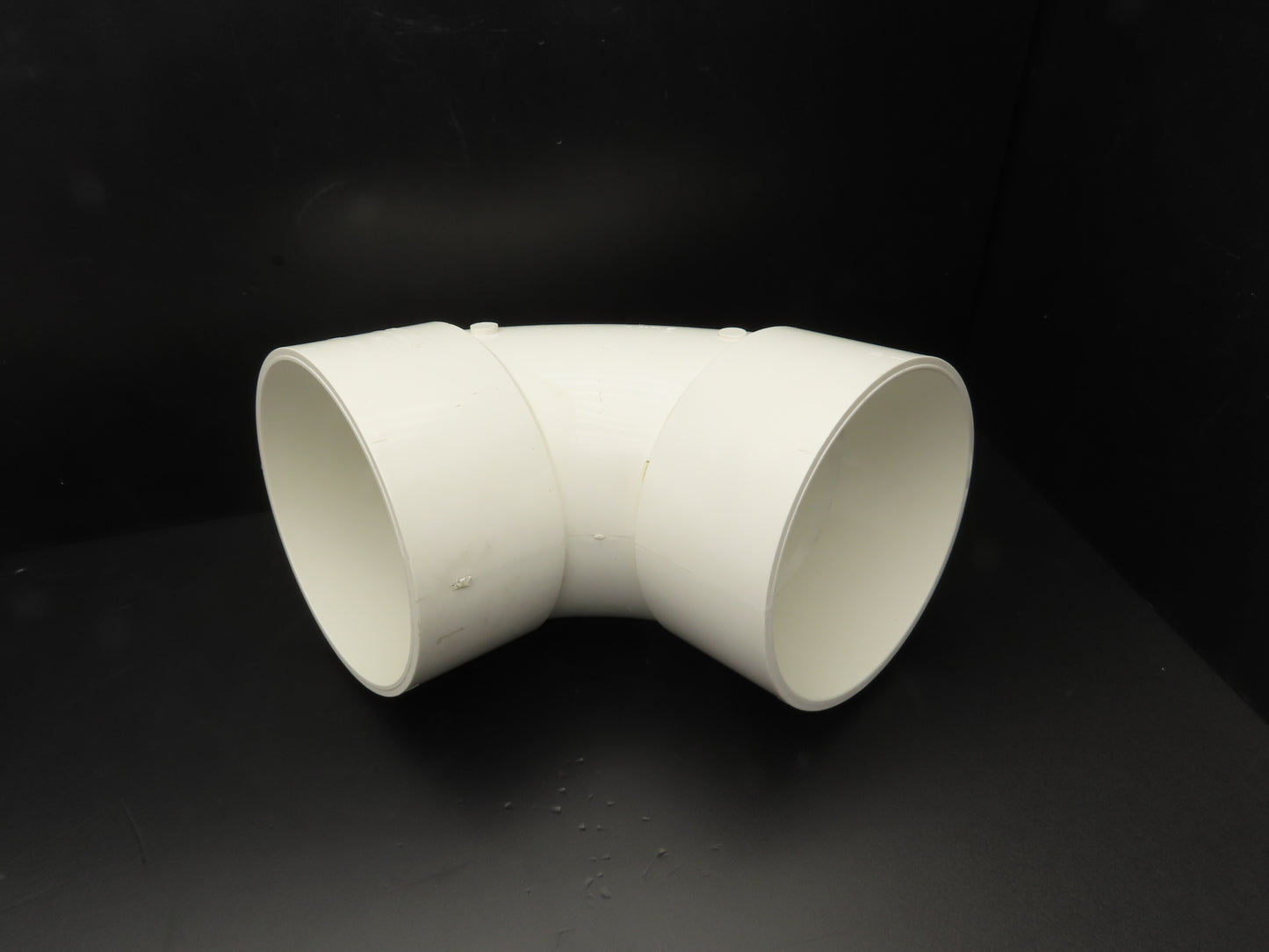 Charlotte PVC 00300 1800 8" DWV 90 Deg Elbow 1/4 Hub x Hub Schedule 40 NSF White