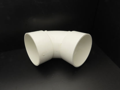 Charlotte PVC 00300 1800 8" DWV 90 Deg Elbow 1/4 Hub x Hub Schedule 40 NSF White