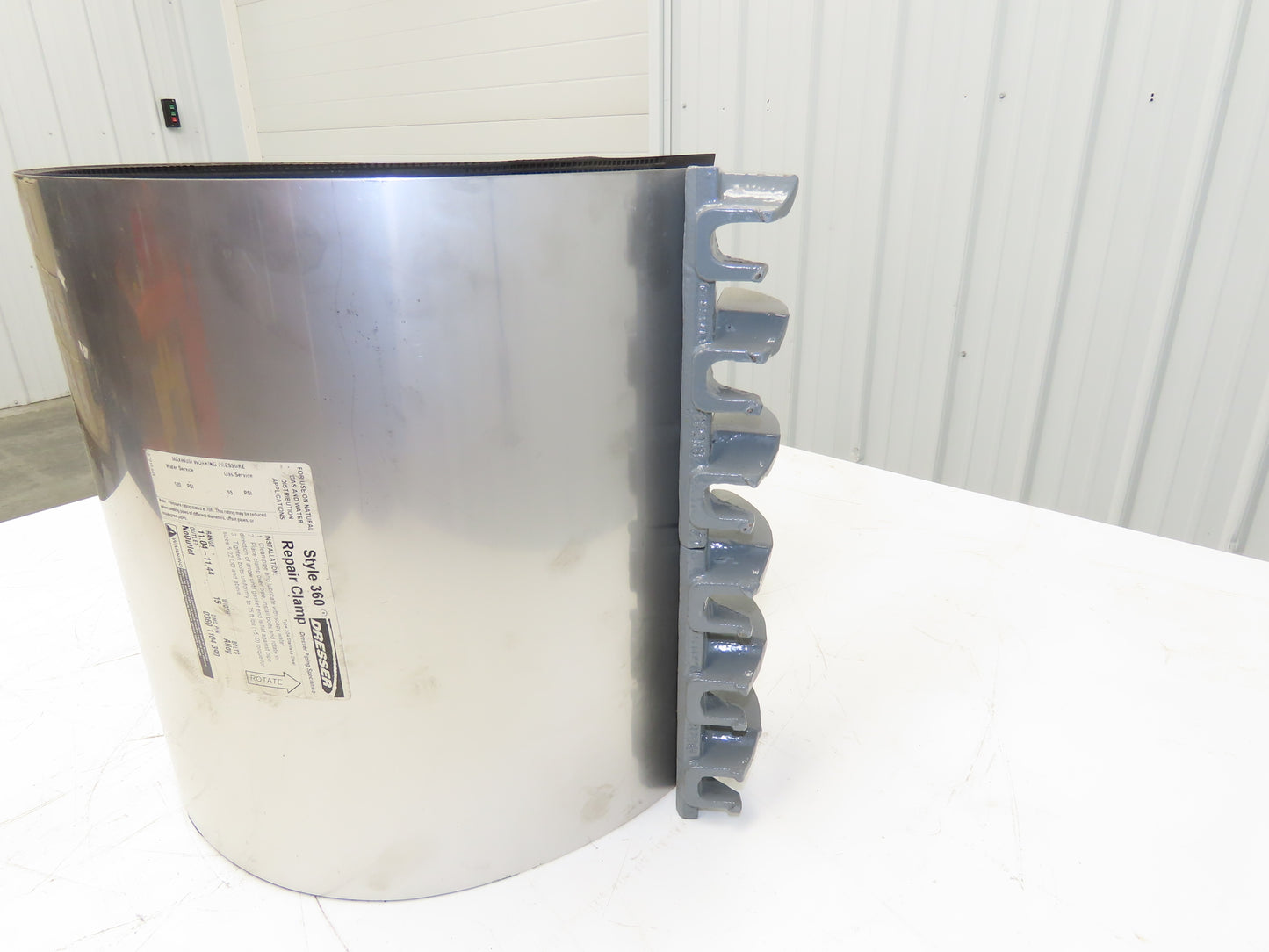 Dresser 0360-1104-390 Steel Repair Clamp Style 360 Stainless Steel 11.44" X 15"W