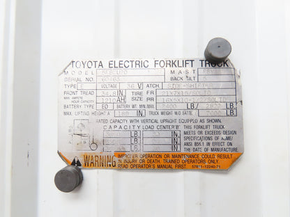 Toyota 5FBCU20 Forklift Steering Wheel Column Adjustable With Mount Bracket