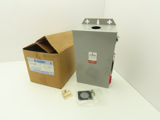 Challenger RGD222SNC Safety Disconnect Switch Fusible 60A 2 Pole-3 Wire 240V