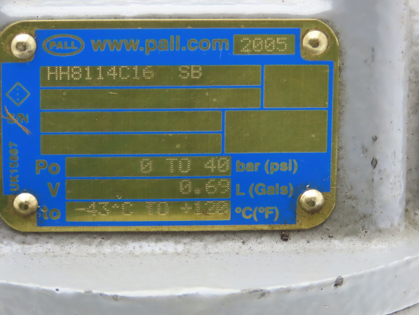 PALL HH8114C16 SB Tell Tale Hydraulic Filter 1"NPT 40bar 580psi