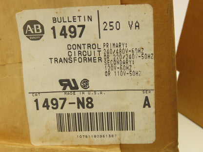 Allen Bradley X-326539 Transformer .250 KVA  Primary 220/480v secondary 110/120