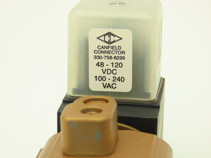 Versa TGS-3512-G-HCL-S-155-A120 Brass Directional Solenoid Valve 3-Way 120V