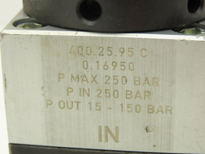 Dopag 400.25.95C Hydraulic Pressure Regulator Valve 250bar 3625psi