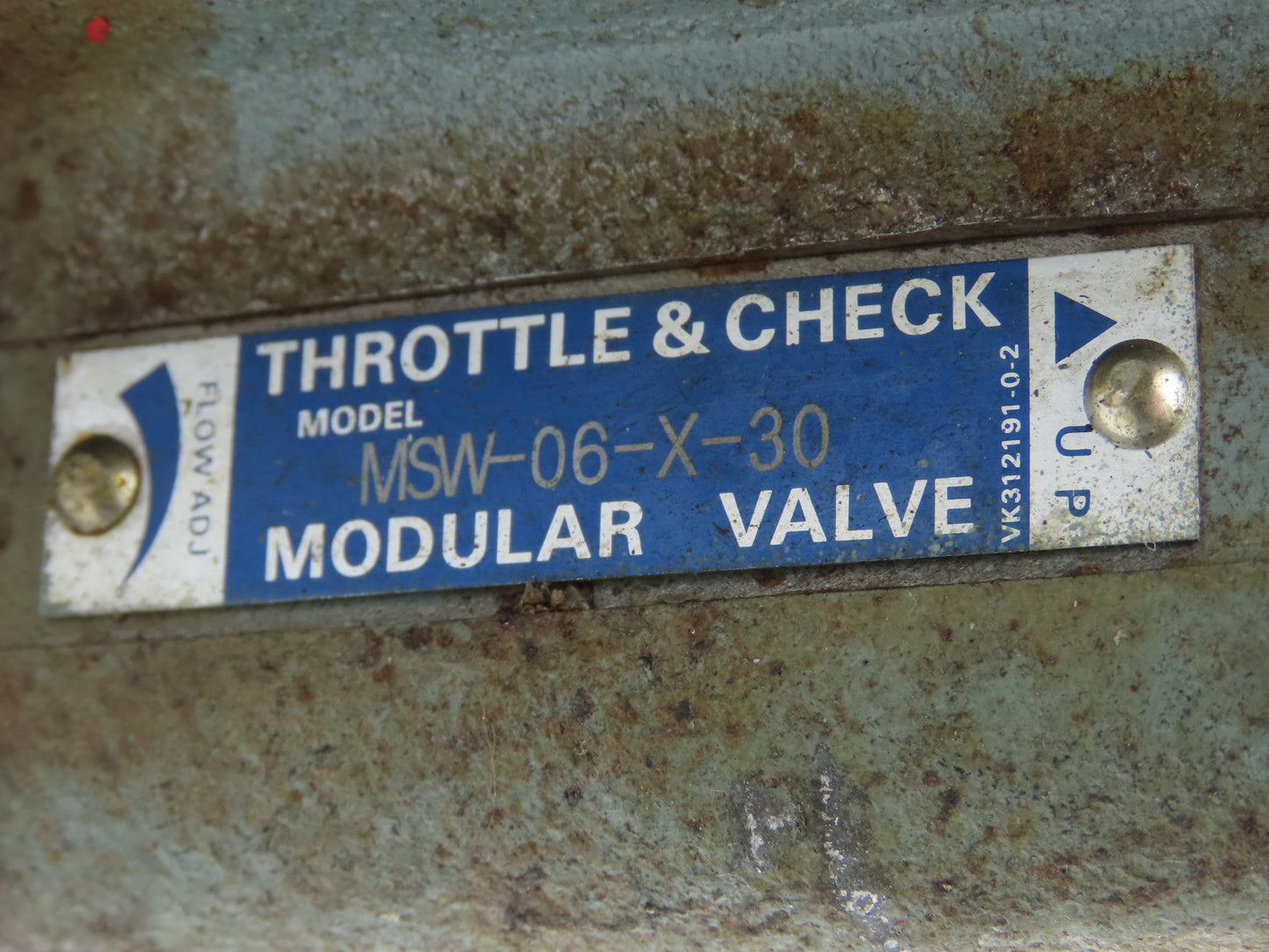 Yuken MSW-06-X-30 Hydraulic Flow Control Modular Throttle/Check Valve