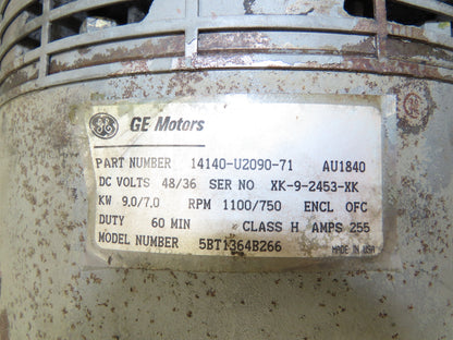 Toyota 14140-U2090-71 Electric Forklift Motor 48/36V 9/7kW Off Of 5FBCU20