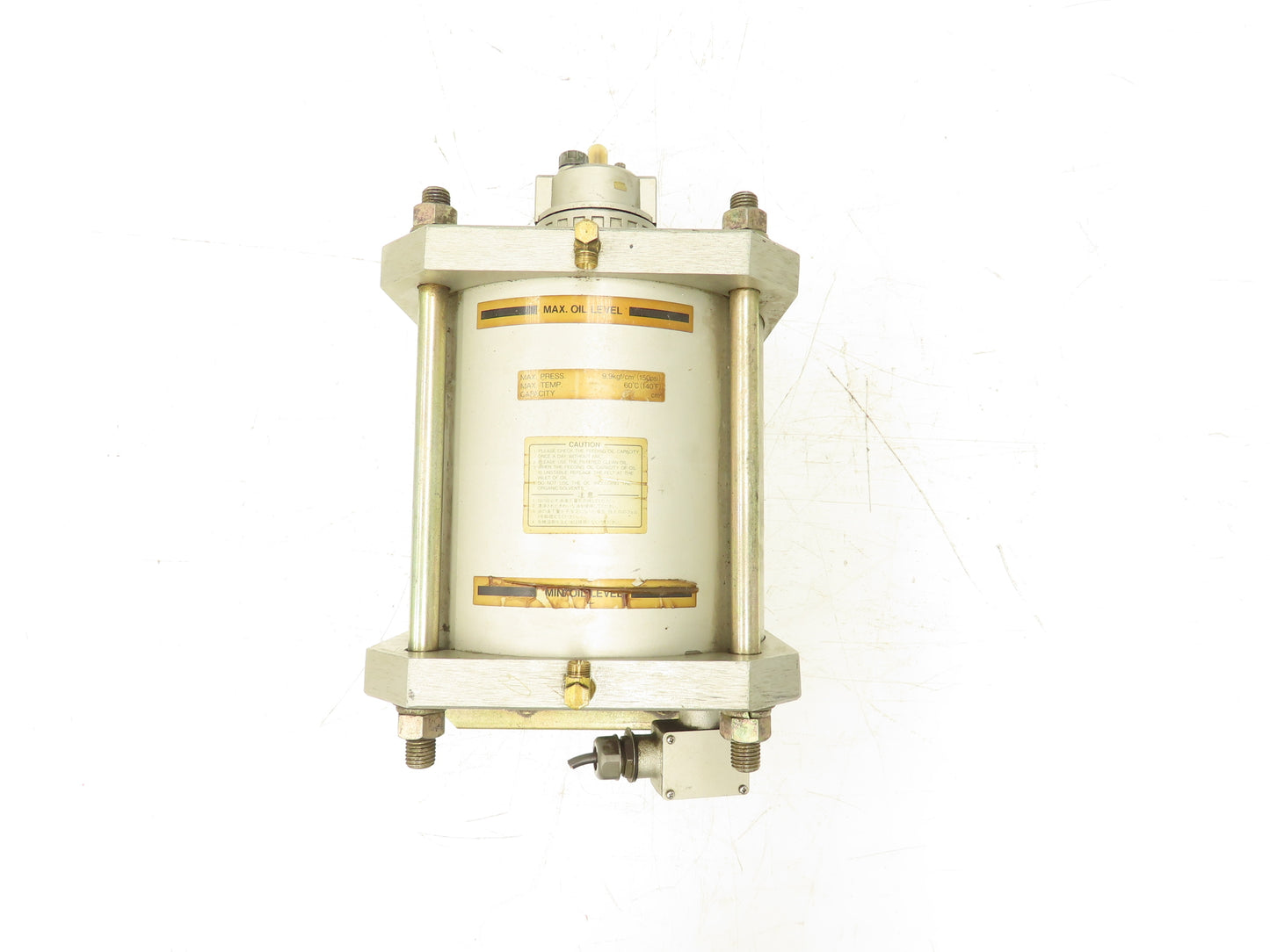 SMC Air Pneumatic Hydraulic Oil Pressure Booster Tank 150 PSI