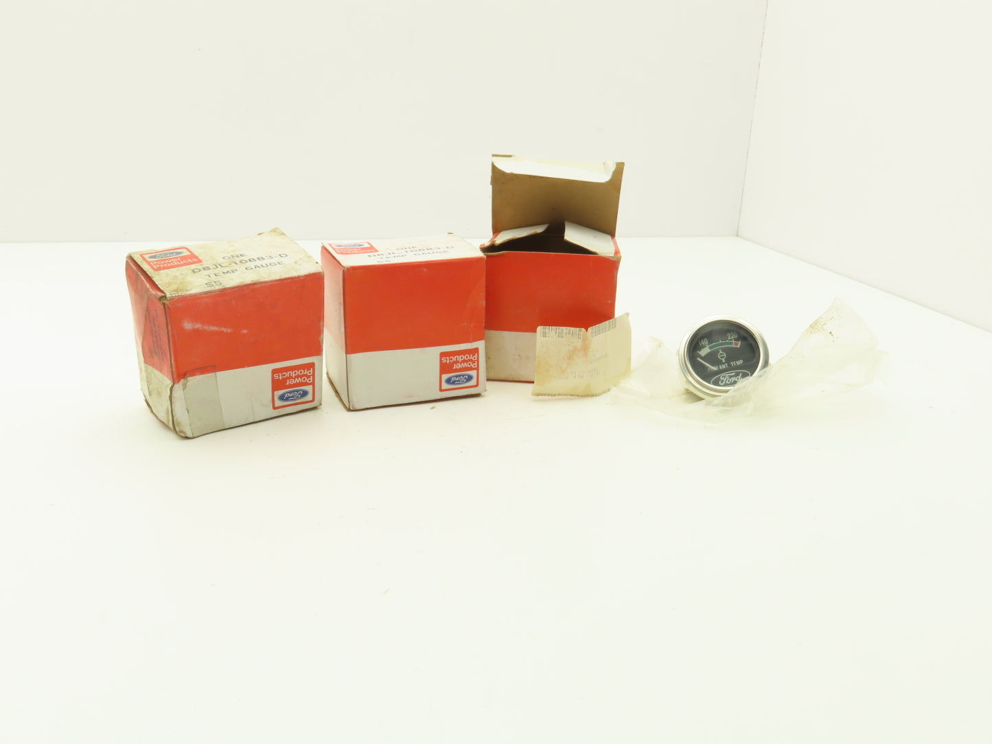 Ford D8JL-10883-D Temperature Guage Vintage 2" Face Chrome Ring 140-220 Lot of 3