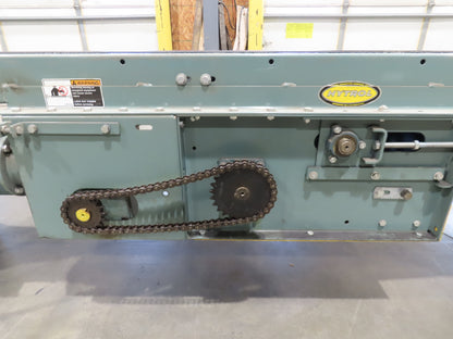 Hytrol 18"x 50' 10" Slider Bed Conveyor 15.5" Belt 2Hp 3PH Center Drive 65FPM