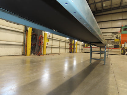 Hytrol 18"x 50' 10" Slider Bed Conveyor 15.5" Belt 2Hp 3PH Center Drive 65FPM